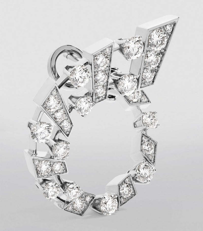 MARLI New York white gold diamond Fifth Avenue earrings, UK version