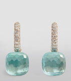 Pomellato Nudo topaz drop earrings in rose gold, imported from the UK