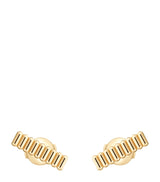 Harrods Boucheron Quatre Grosgrain Stud Earrings in 18kt Yellow Gold- Buy online at McGrocer