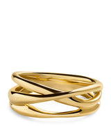 Harrods Monica Vinader Nura Crossover Gold Vermeil Ring- Buy online at McGrocer