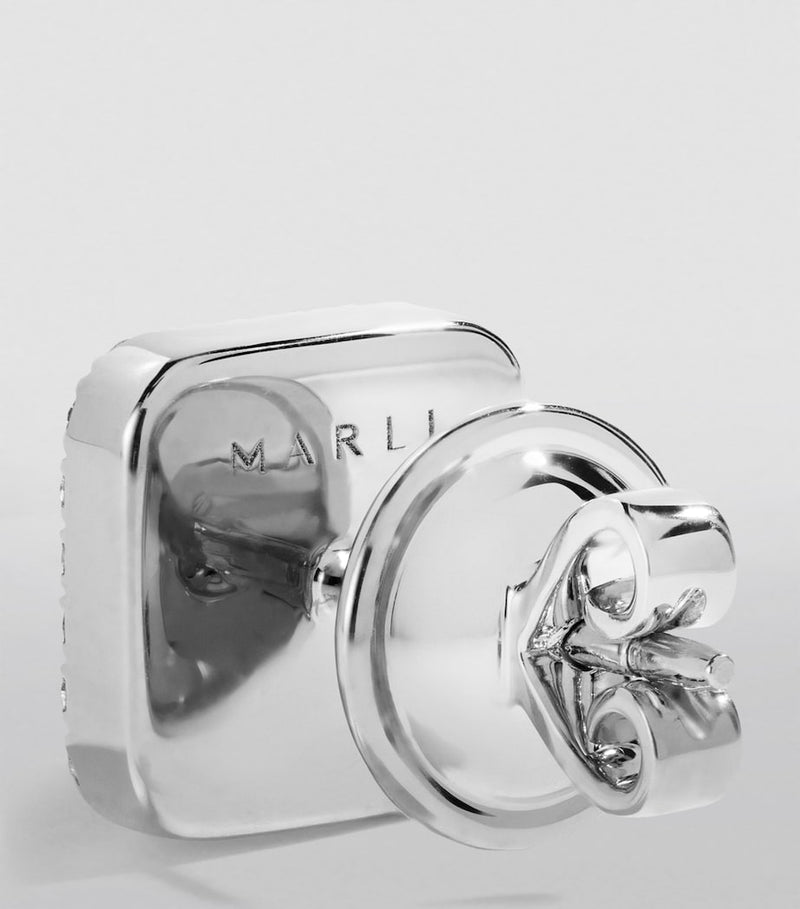 MARLI New York Cleo pyramid earrings white gold diamonds (British brand)