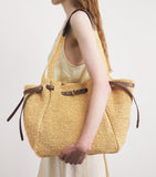 Tory Burch Romy tote bag raffia leather (British brand)
