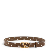 Harrods Valentino Garavani VLogo Signature Leather Belt- Buy online at McGrocer