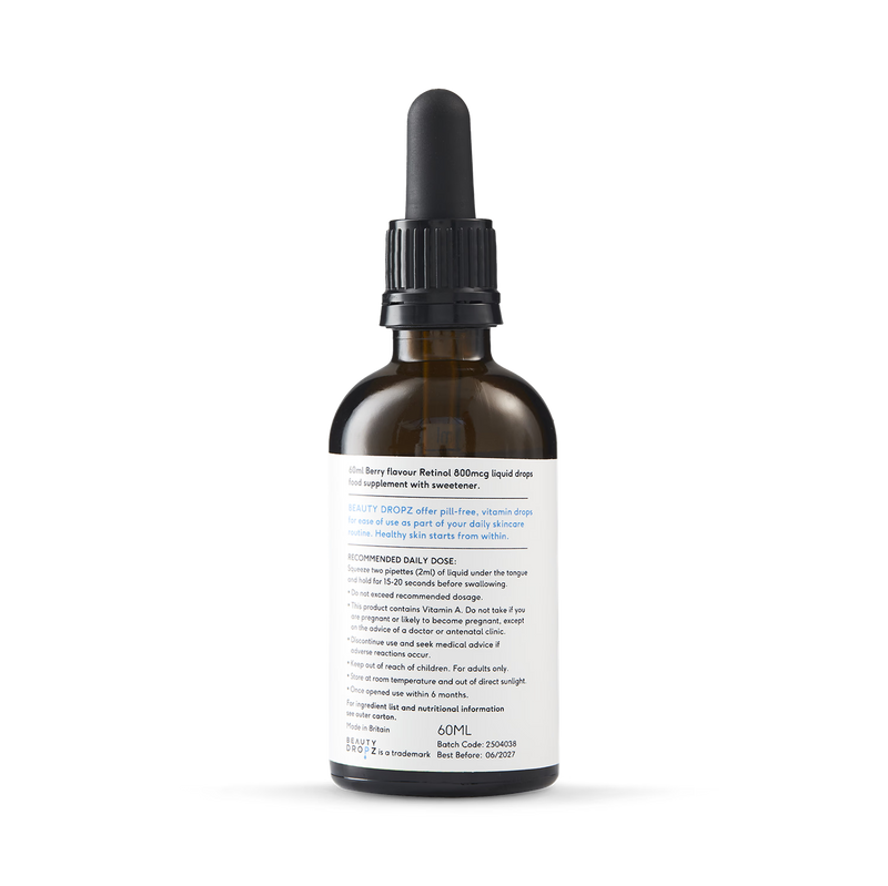 Beauty Dropz Retinol edible beauty drops 60ml, imported from the UK