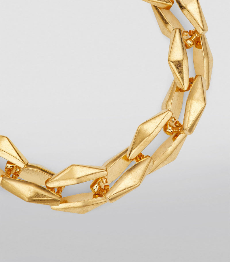 Jimmy Choo gold-tone chain bracelet 18cm, imported from the UK