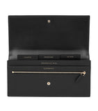 Smythson leather travel wallet with press-stud fastening (British brand)