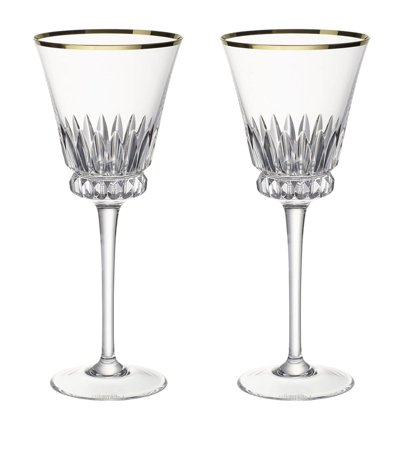 Villeroy & Boch Grand Royal Gold white wine glasses 125ml (British brand)