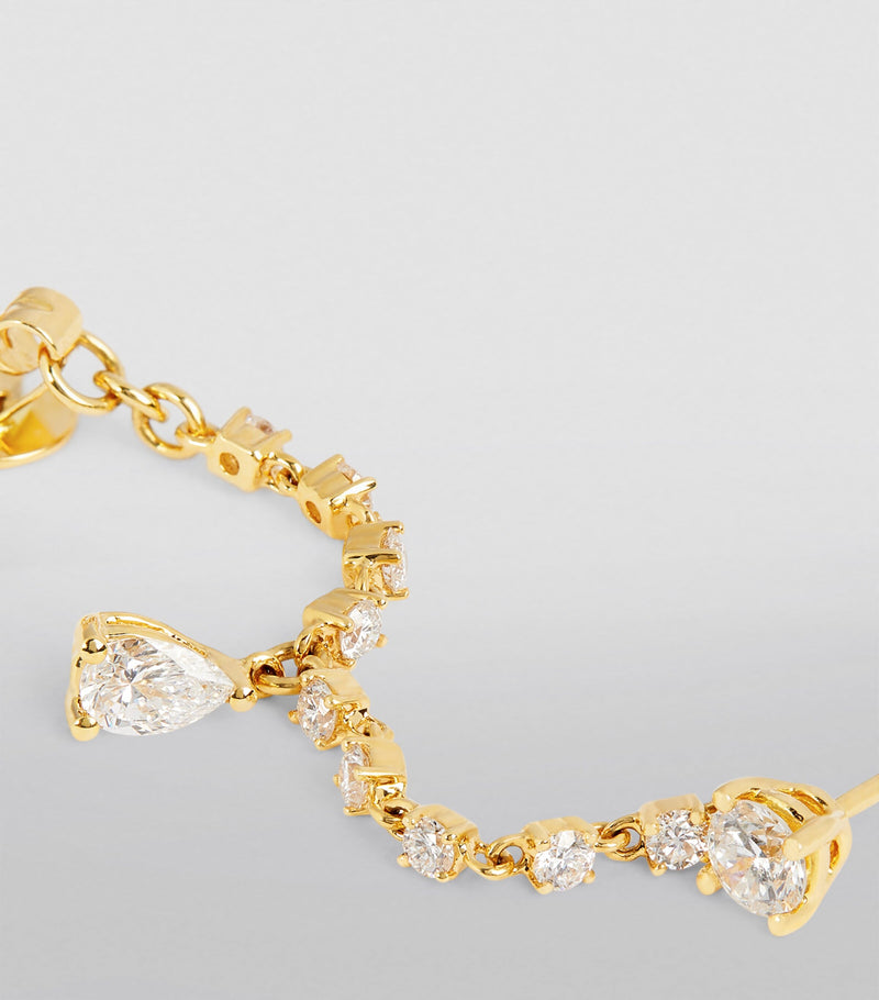 Anita Ko Olivia single earring yellow gold diamonds - British product