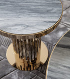 Giorgio Collection Charisma side table marble and steel (British brand)