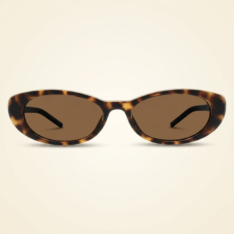 نظارات شمسية نسائية Gucci GG1680S بنية على شكل عين القطة (علامة تجارية بريطانية)