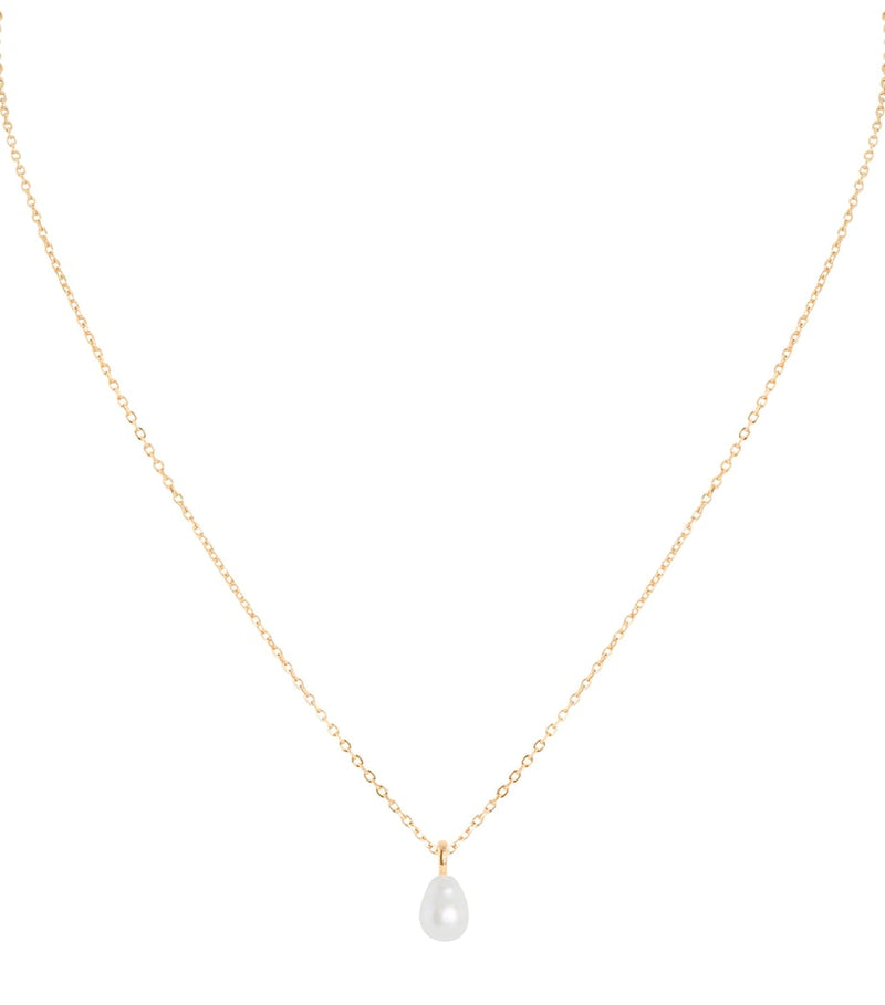 Astrid & Miyu gold-plated sterling silver pearl pendant necklace (British brand)