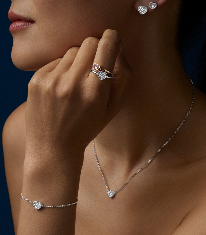 Chopard white gold diamond single earring, imported from the UK