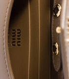 Miu Miu leather chain wallet with envelope design, UK version