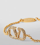 Valentino Garavani VLogo signature crystal bracelet, UK version