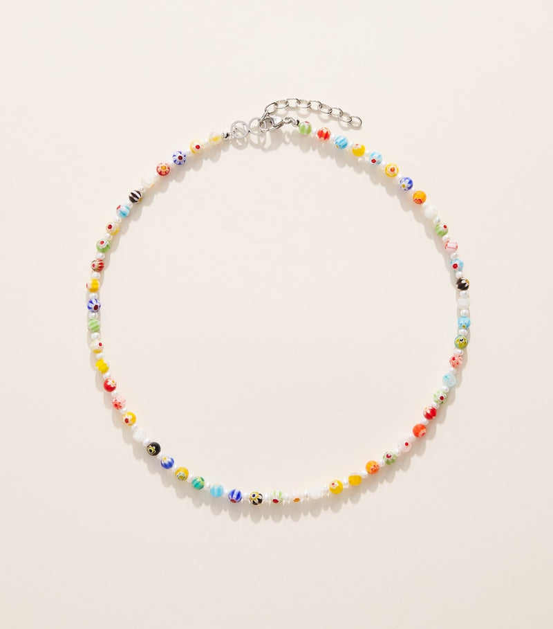 Nialaya necklace glass bead and pearl, UK version