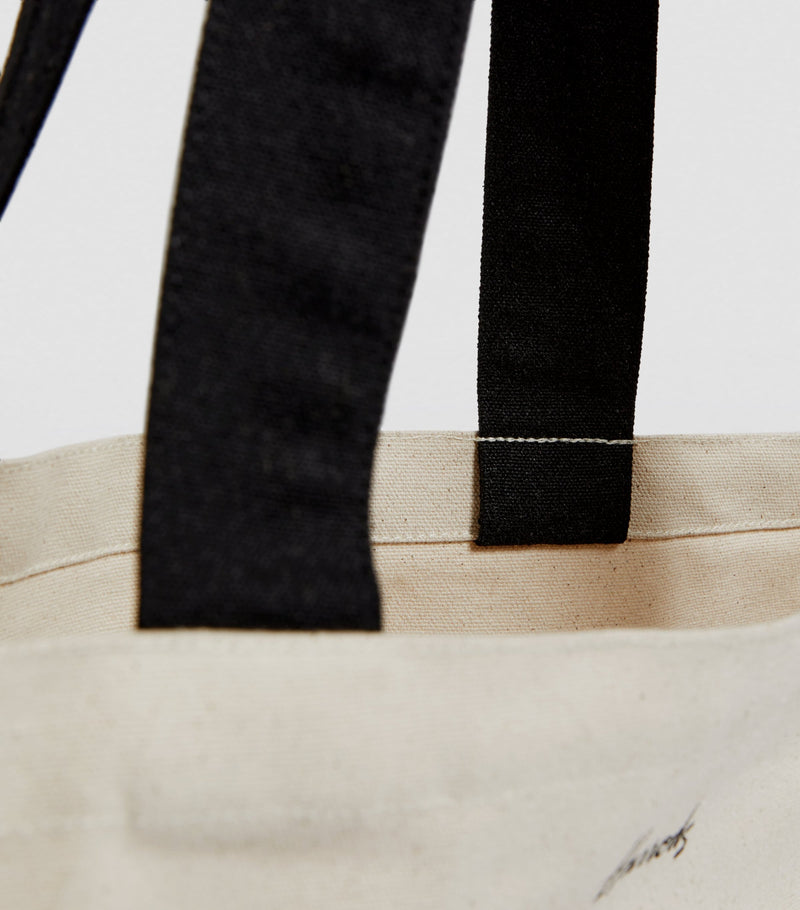 Harrods canvas tote bag with storefront outline - British product