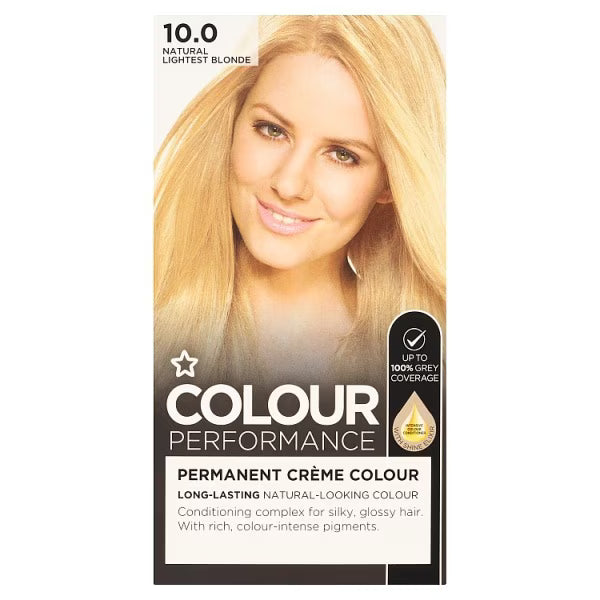 Superdrug Permanent Hair Dye 10.0 Natural Lightest Blonde (British brand)