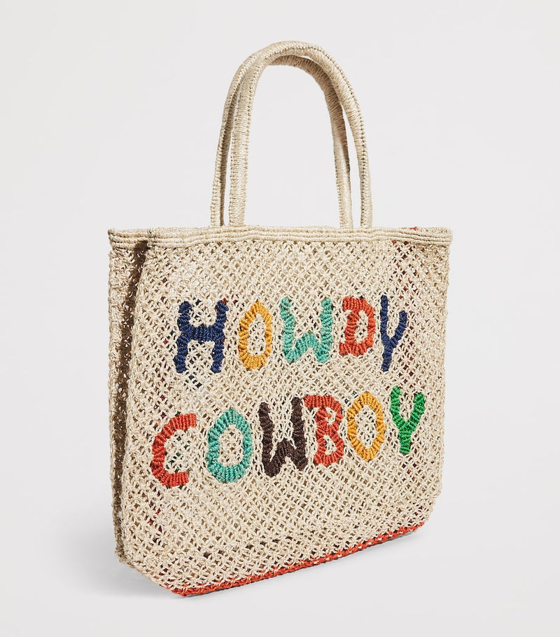 the Jacksons small jute howdy cowboy tote bag - British product