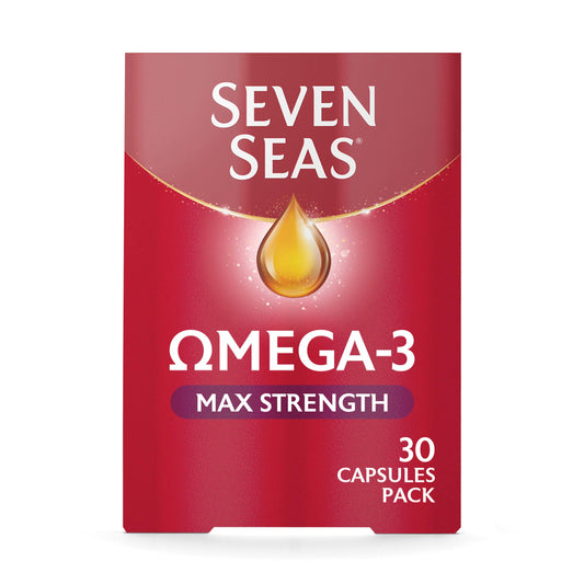 Seven Seas Omega-3 Fish Oil Max Strength with Vitamin D Capsules x30 bone & joint care Sainsburys   