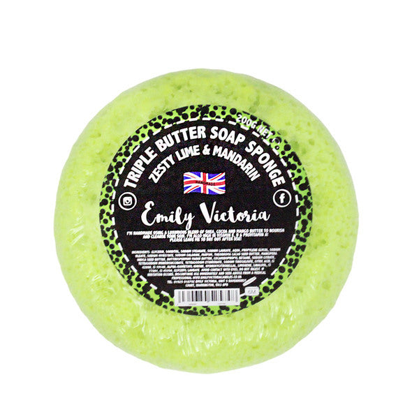 Emily Victoria Triple Butter Soap Sponge Zesty Lime - British product