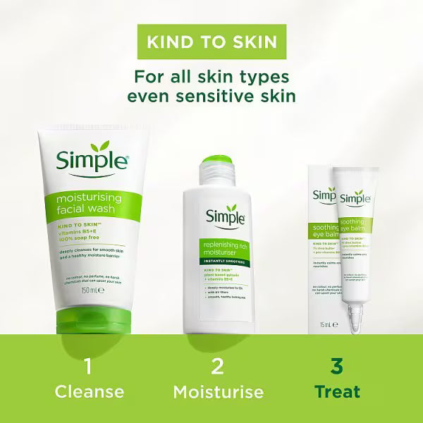Simple Kind to Skin Moisturising Facial Wash 150ml, UK version