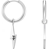 Police silver Strike earrings for men (British brand)