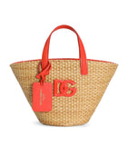 Dolce&Gabbana kids straw logo tote bag (British brand)