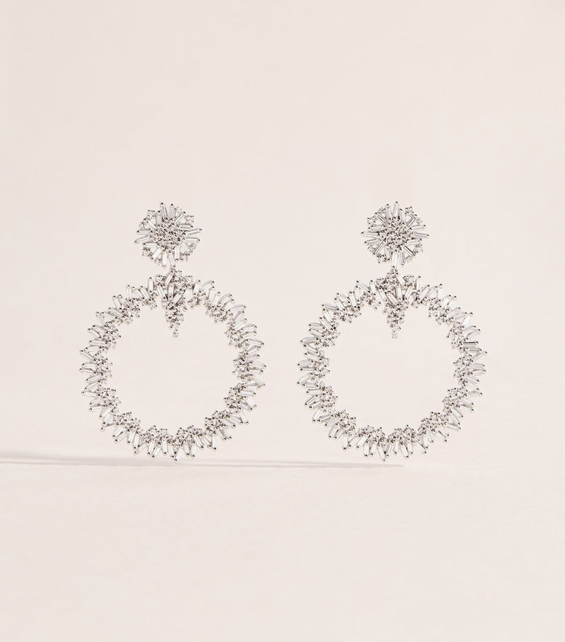 Suzanne Kalan white gold diamond drop earrings - British product