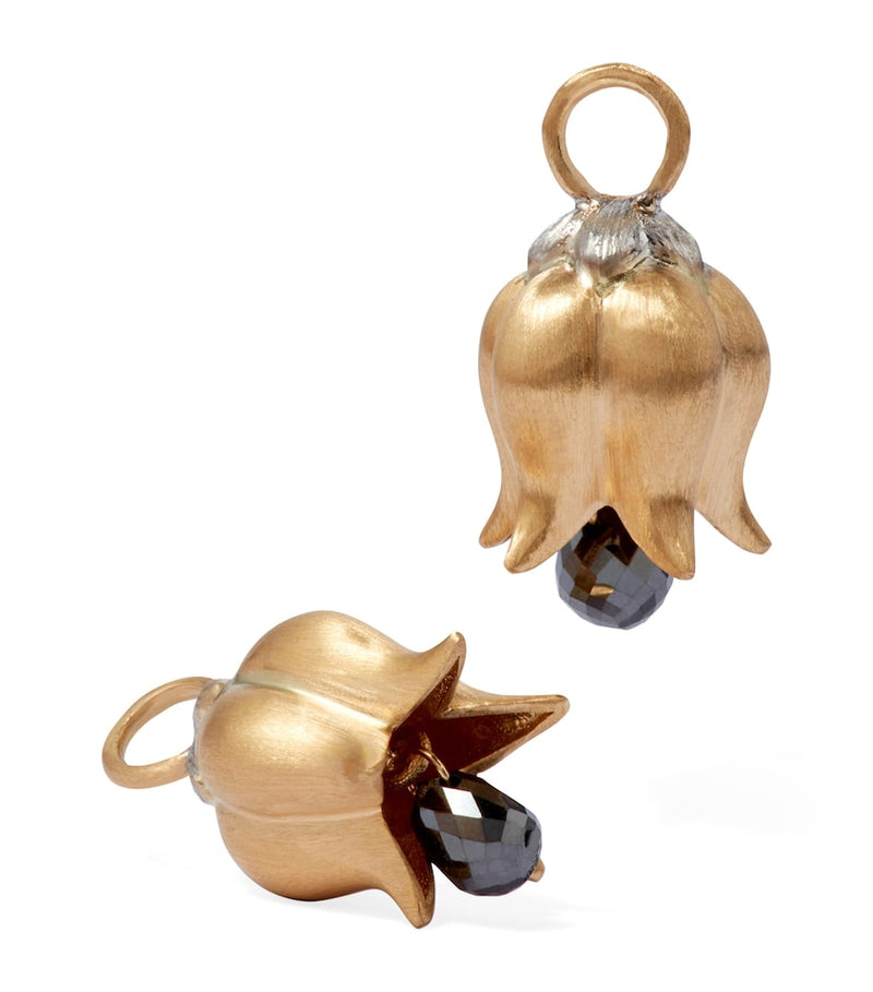 Annoushka 18k yellow gold tulip earrings with freshwater pearls (British brand)