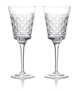 Harrods Waterford Set of 2 Crystal White Wine Goblets 318ml- Buy online at McGrocer