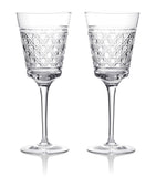 Set of two Waterford crystal white wine goblets 318ml (British brand)
