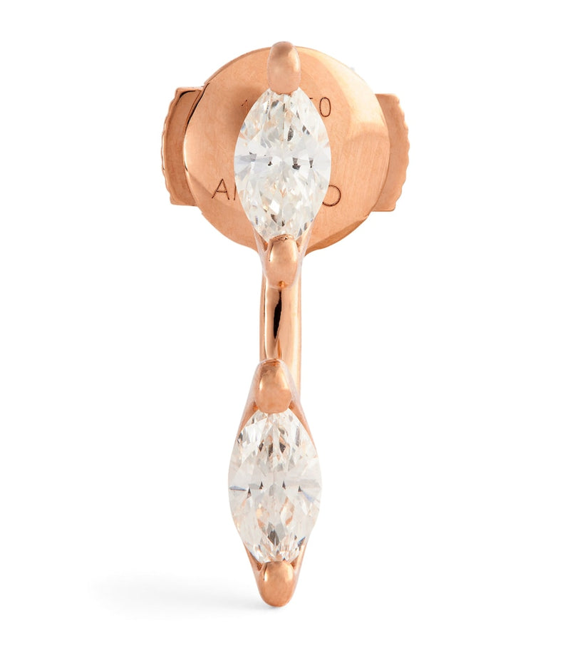 Anita Ko Orbit earring rose gold marquise diamond - British product