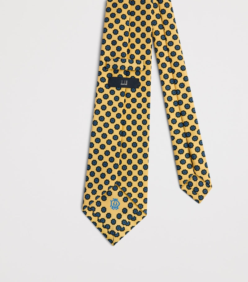 Dunhill Mulberry Silk Geometric Tie, UK version