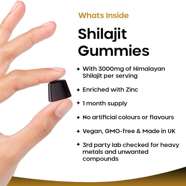 New Leaf Shilajit Gummies with Zinc B6 - British product