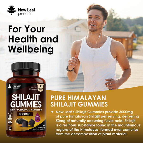 New Leaf Shilajit Gummies with Zinc B6 - British product