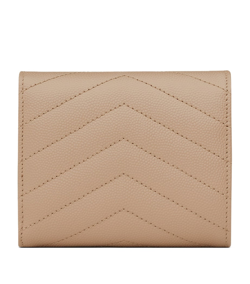 Saint Laurent small monogram matelassé envelope wallet, imported from the UK