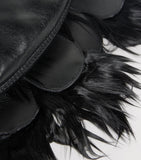 Chloé black feather crescent shoulder bag - British product
