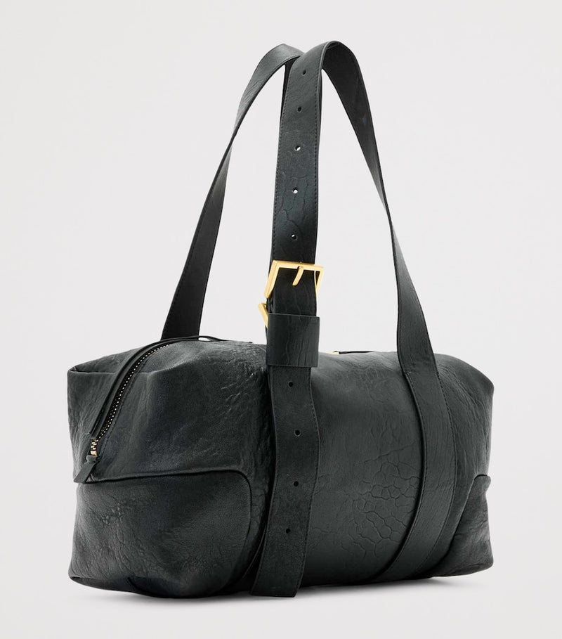AllSaints Ares shoulder bag with croc-embossed leather (British brand)