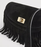 Sandro Paris small suede Le Mambo cross-body bag - British product