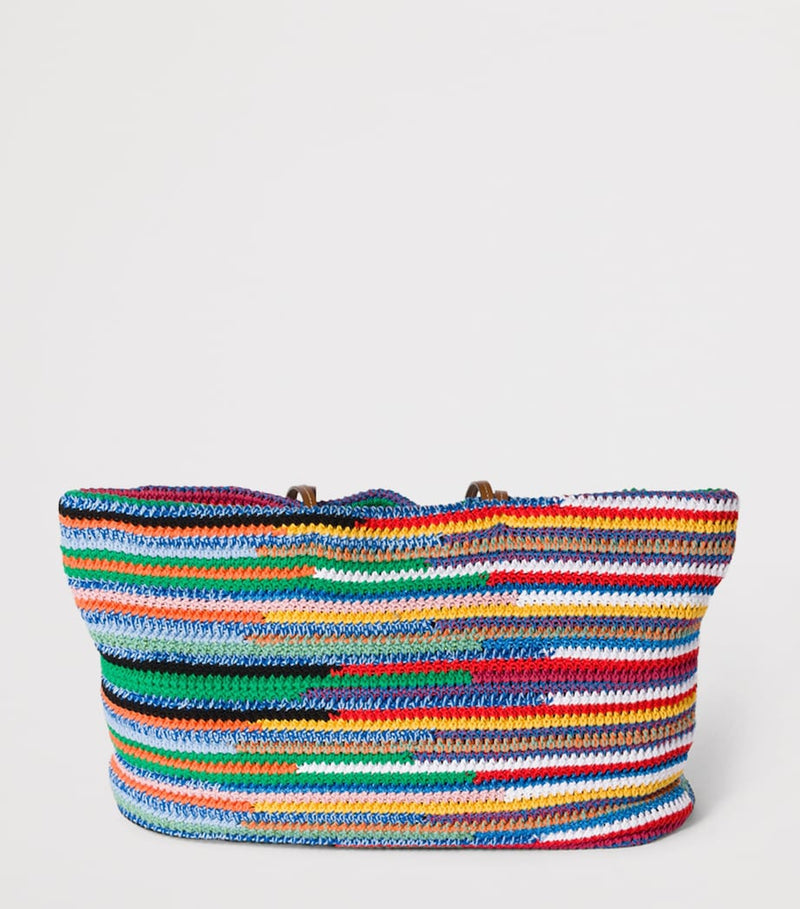 Miu Miu crochet logo tote bag with leather straps - British product