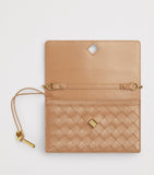 Bottega Veneta leather chain wallet with magnetic closure - British product
