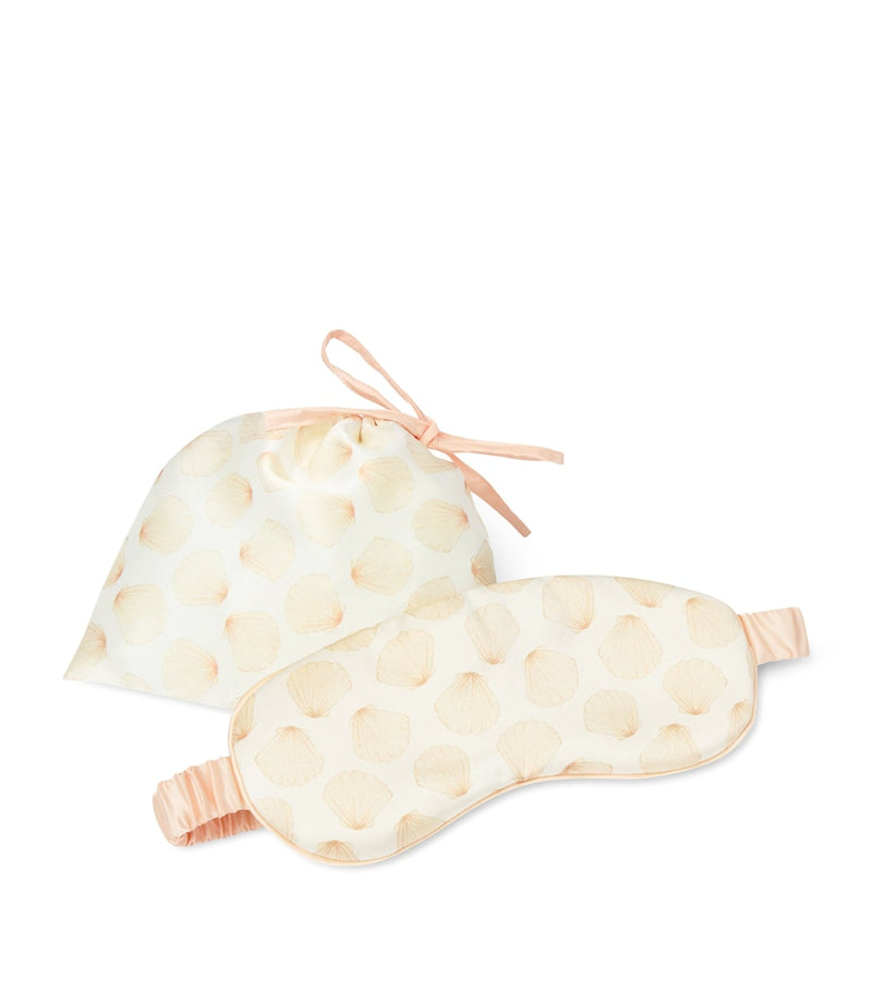 Gingerlily mulberry silk eye mask seashell (British brand)