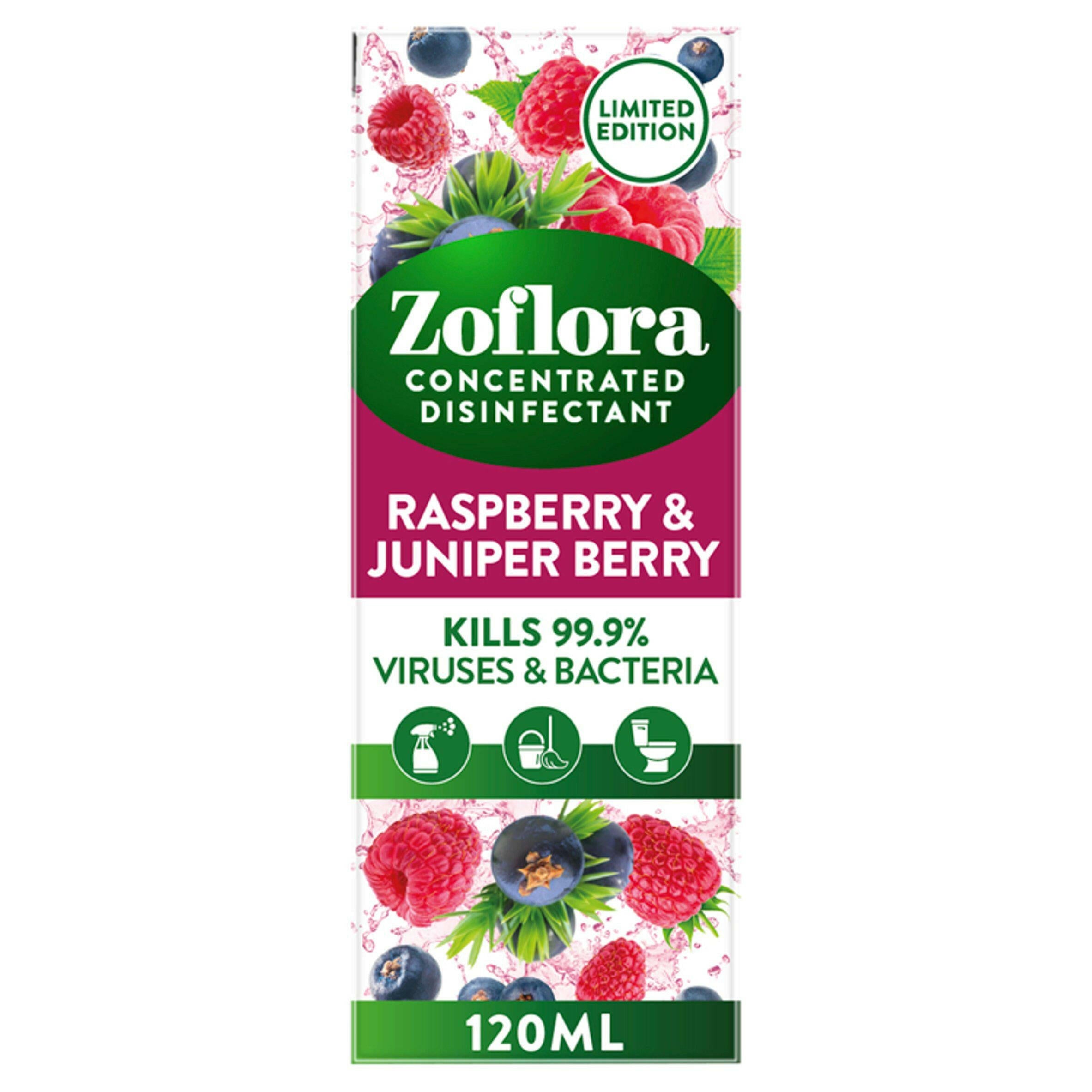 Zoflora Concentrated Multipurpose Disinfectant Raspberry & Juniper Berry 120ml GOODS Sainsburys