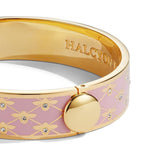 Halcyon Days gold-plated enamel bee bangle, imported from the UK