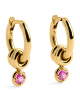Harrods Spinelli Kilcollin Yellow Gold and Sapphire Zahra Hoop Earrings- Buy online at McGrocer