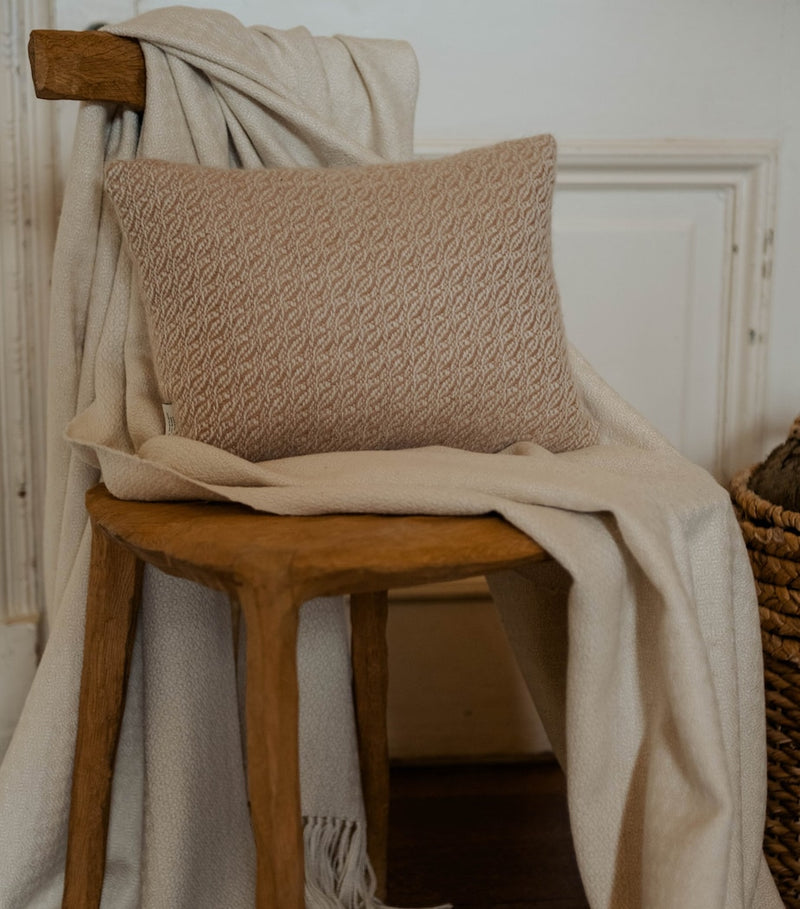 Araminta Campbell alpaca-blend fern cushion 30cm x 45cm - British product