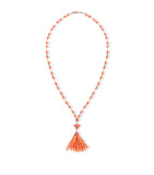 David Morris rose gold and diamond tassel necklace - British product
