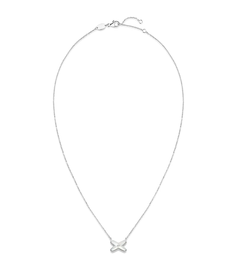Chaumet white gold diamond mother-of-pearl pendant necklace (British brand)