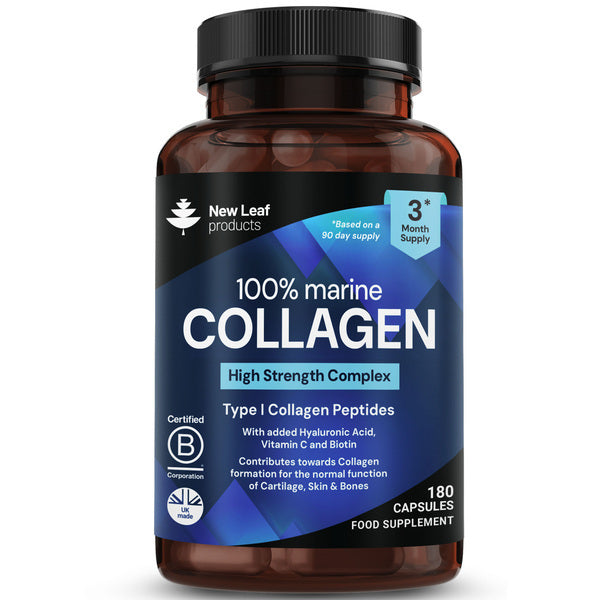 New Leaf marine collagen capsules 1060mg Type 1 (British brand)