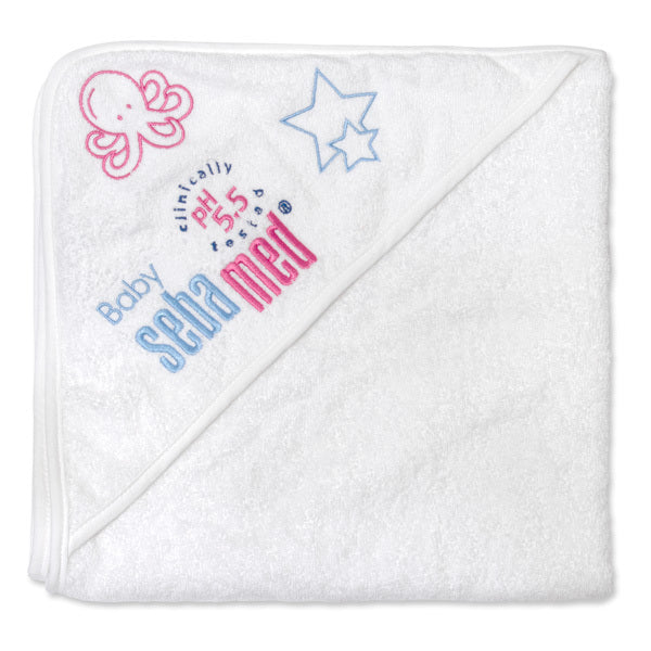 Sebamed Baby Hooded Bathtime Towel 75cm x 75cm (British brand)